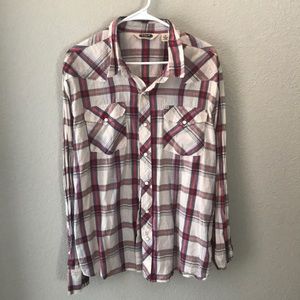 Salt Valley western snap button long sleeve xl